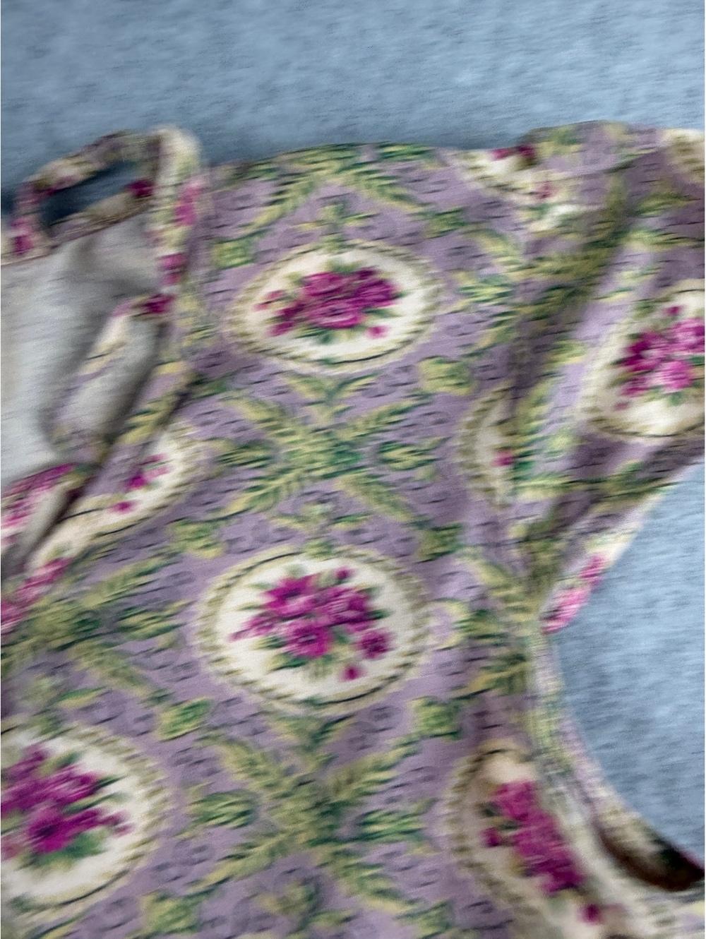 Effie's Heart Romantic Floral Pattern Cotton Blend Dress Size L - Picture 6 of 9